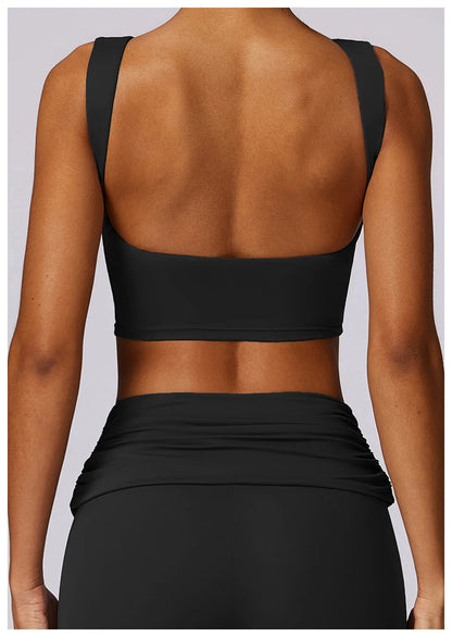 Women's Yoga & Gym Sport Vest | Seamless Knit Crop Top
