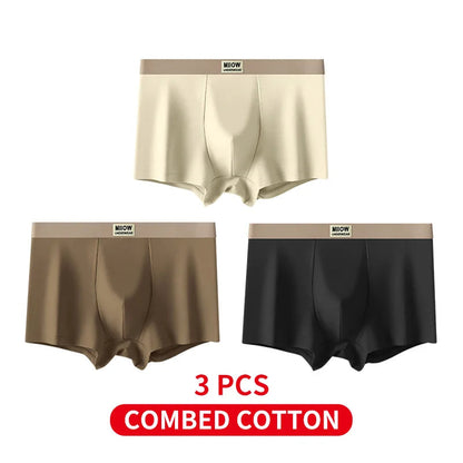 MiiOW Combed Cotton Antibacterial Plus Size Boxer Shorts (3-Pack)