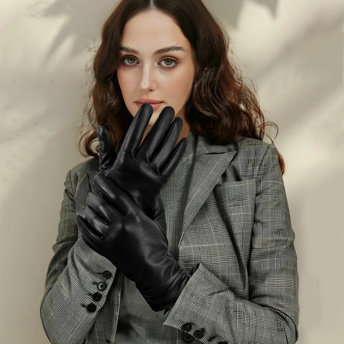 Women's Genuine Leather Winter Gloves