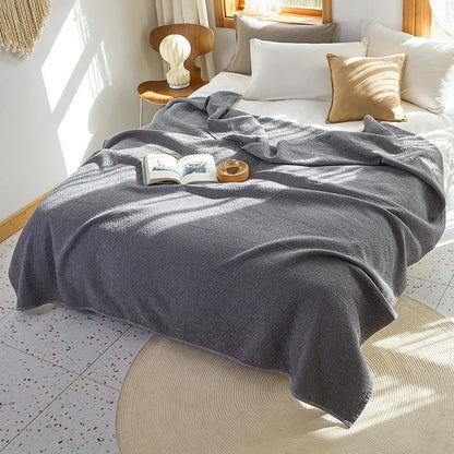 Cloud-Soft All-Season Cocoon 100% Cotton Plaid Blanket