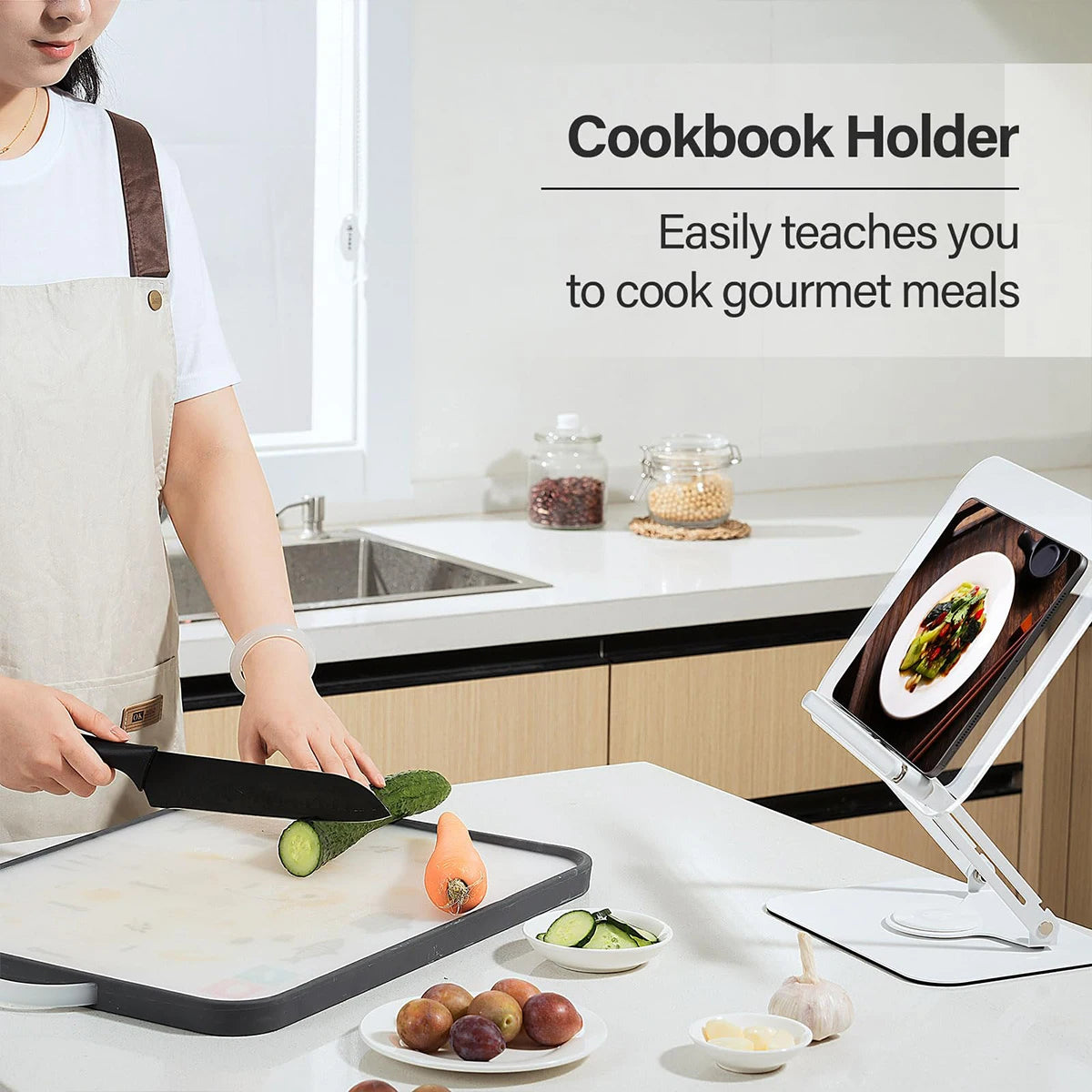 Elevate Your View: The 360° Desktop Curator Book | iPad | Tablet | Laptop Stand