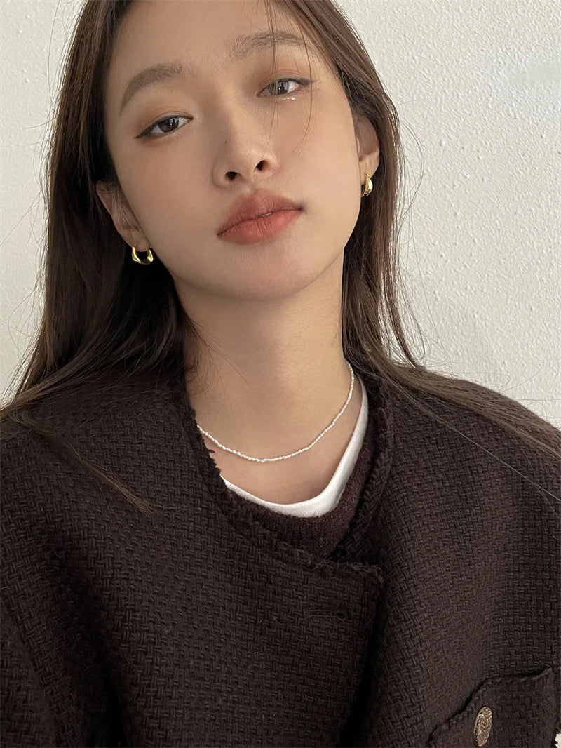 Ear Hoop Earrings in Sterling Silver