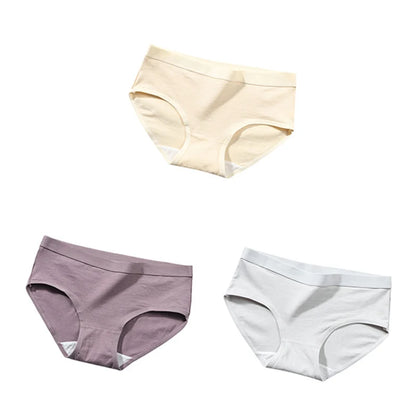The Bauhaus Rhythm Set | Minimalist Mid-Rise Women's Cotton Briefs (3-Pack)