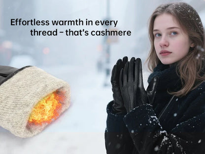 Women's Genuine Leather Winter Gloves