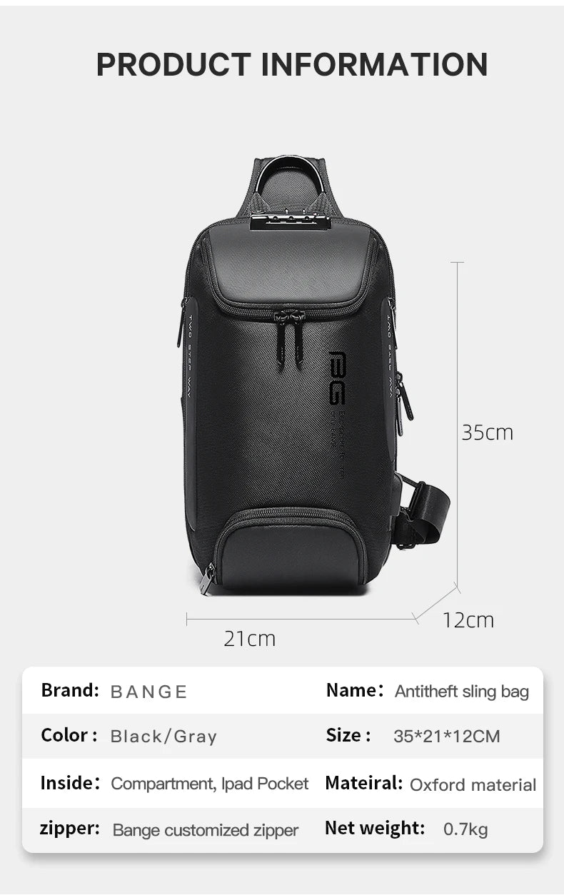 The Urban Vanguard Sling Crossbody Bag | Security Meets Style