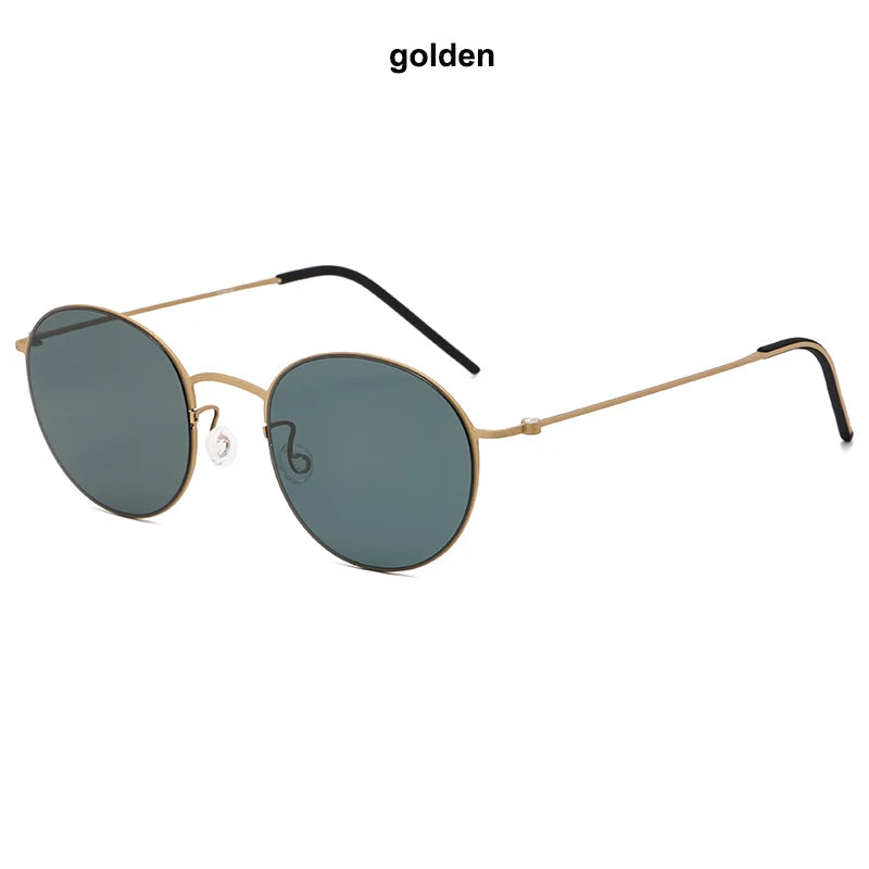 Elevate Your Vision: The Screwless Titanium Retro Rounds Sunglasses