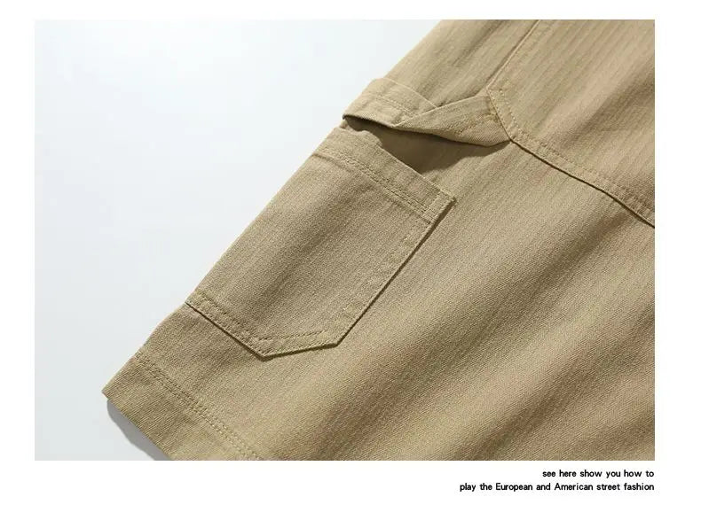 Men’s Cotton Herringbone Utility Short