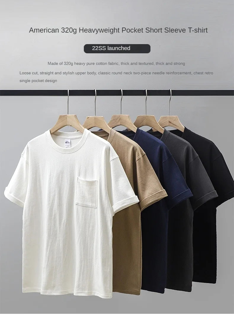 Men's The Archive Tee: 320 GSM Heavyweight Pocket Vintage T-Shirt