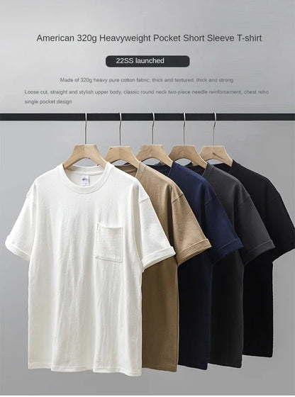 Men's The Archive Tee: 320 GSM Heavyweight Pocket Vintage T-Shirt