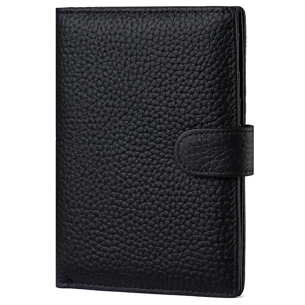 The Jetset Nomad: Pebbled Leather RFID Passport & Travel Wallet