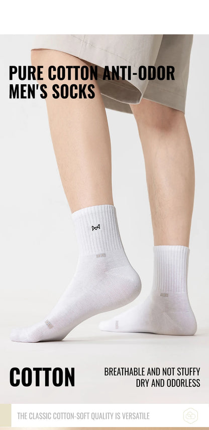 MiiOW Pure Cotton Crew Socks (5 Pairs)