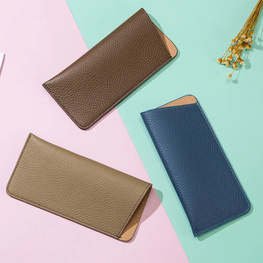 Elevate Your Essentials: The Ultra-Slim Grain Leather Sunglasses Sleeve