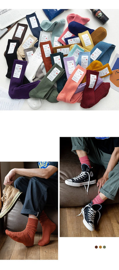 Originals Japanese Double Needles Cotton Long Socks