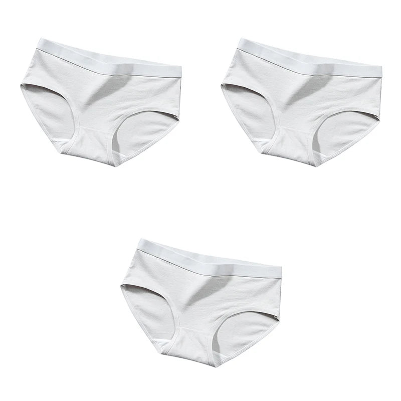 The Bauhaus Rhythm Set | Minimalist Mid-Rise Women's Cotton Briefs (3-Pack)