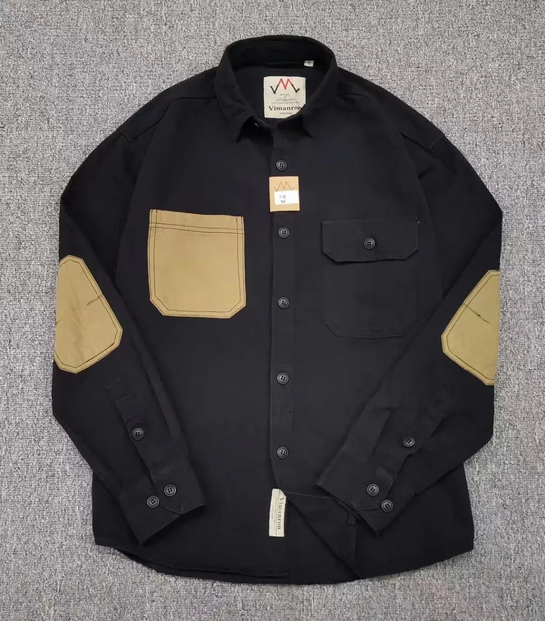 Men's Heritage Canvas Shirt: Contrast Patch Oxford Work wear