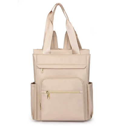 The Contemporary Carryall: Women's Chic Nylon Shoulder Backpack