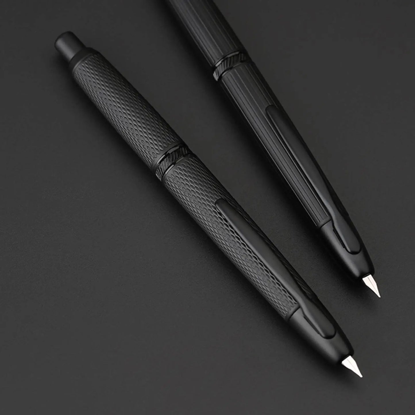 The Executive Grip: Metal Press Luxury Fountain Pen – Effortless Style, Precision Writing.