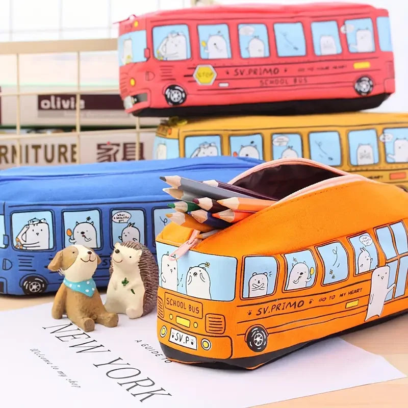Wheels of Wonder: The Ultimate School Bus Pencil Case
