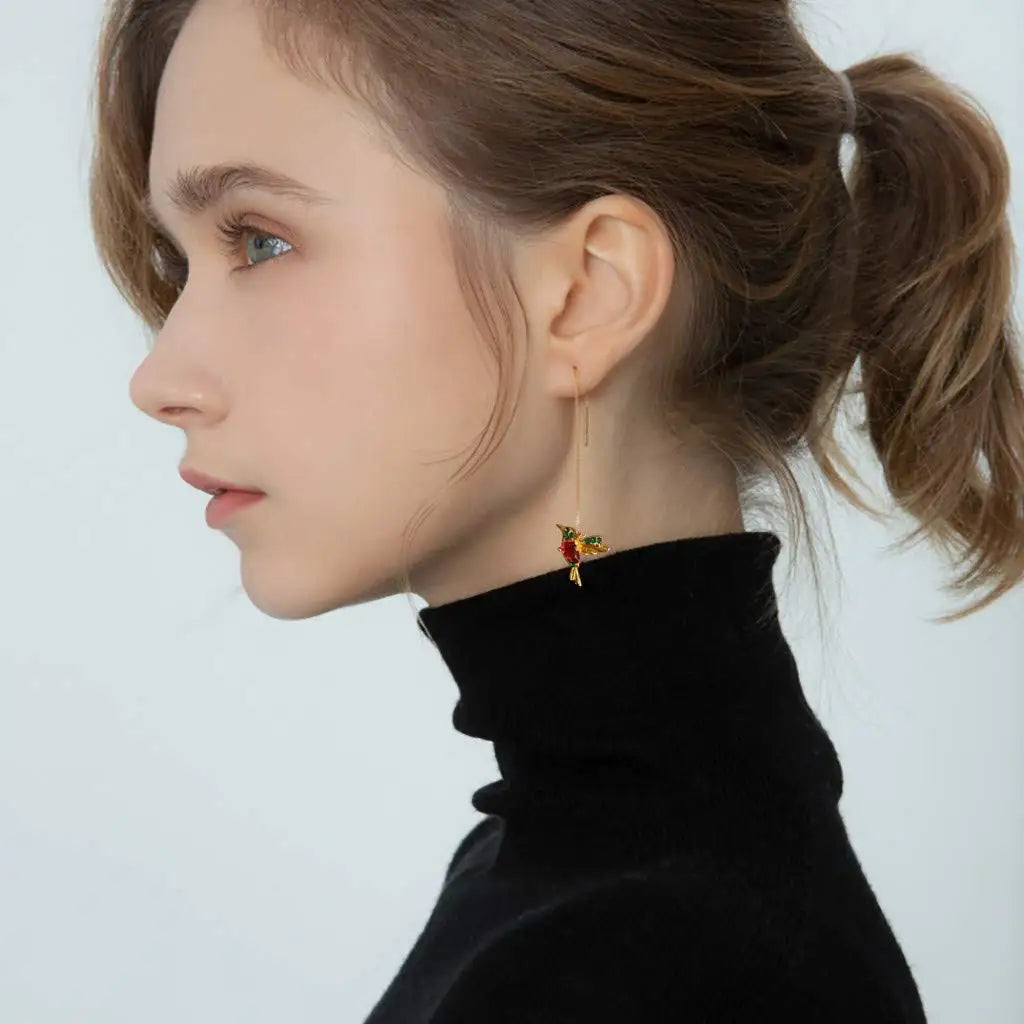 Hummingbird Tassel Earring