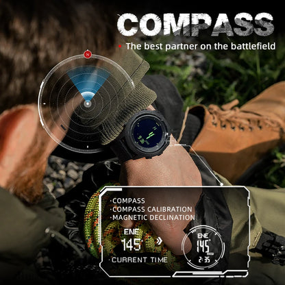 Men's NORTH EDGE APACHE-46 Digital Outdoor Smartwatch | Altimeter, Barometer, Compass & WR50M