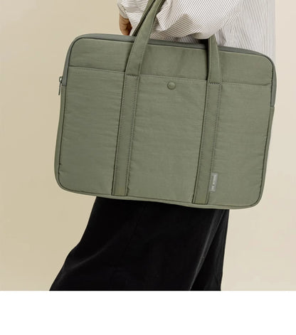 The Minimalist's Essential: Sleek Nylon Laptop Briefcase Laptop Bag 13.3 14 15 15.6 Inch