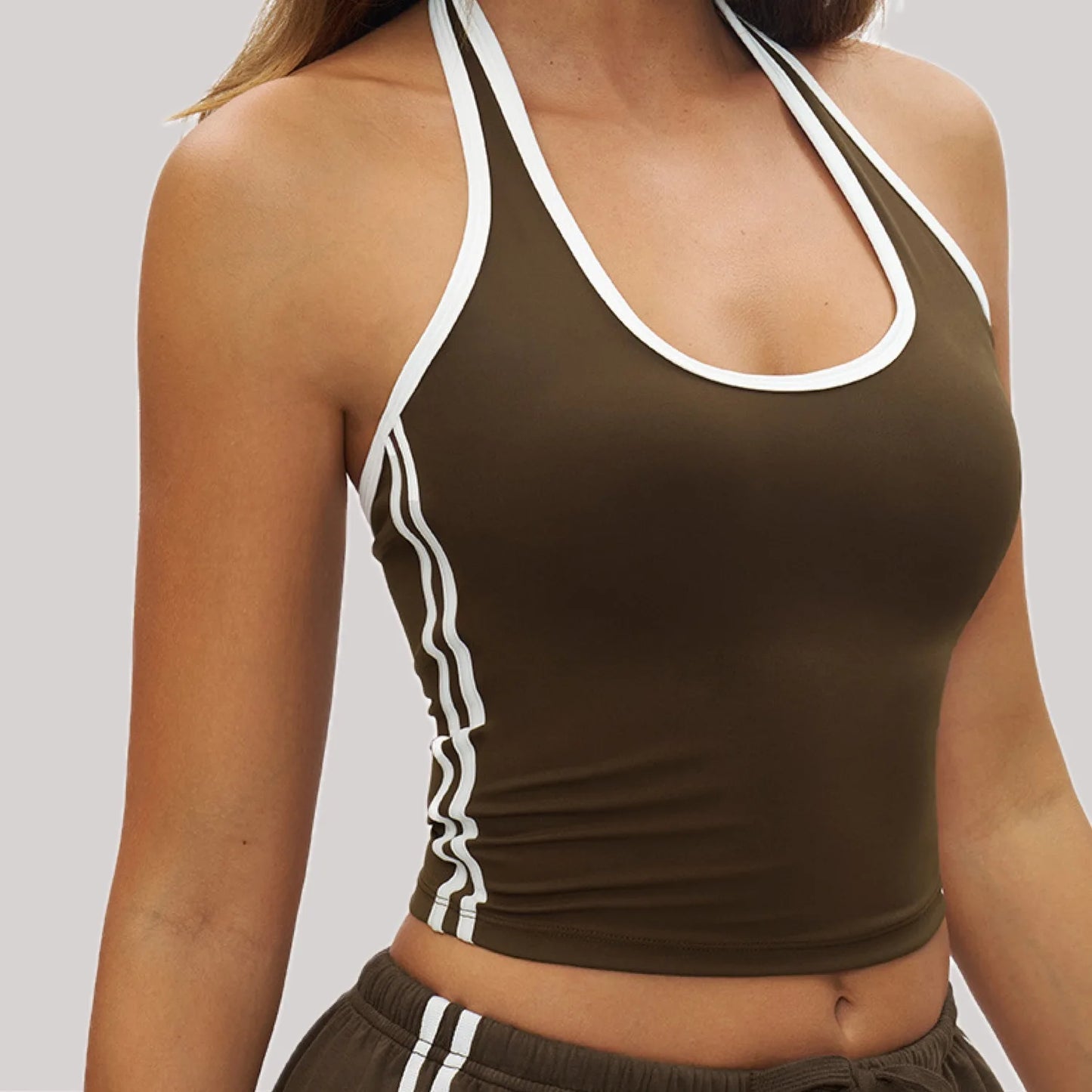 The Sculpt Halter: Retro-Chic Performance Sports Vest