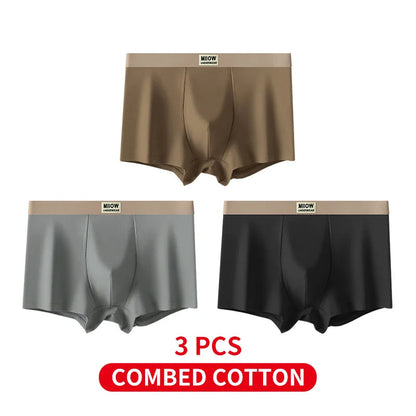 MiiOW Combed Cotton Antibacterial Plus Size Boxer Shorts (3-Pack)