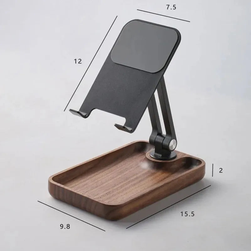 Elevate Your Ritual: The Walnut & Alloy Ergo iPhone iPad Mobile Tablet Stand