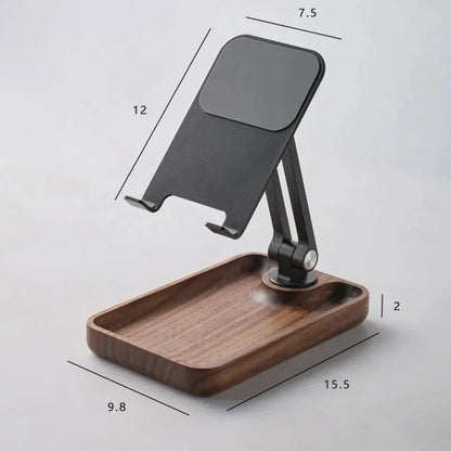 Elevate Your Ritual: The Walnut & Alloy Ergo iPhone iPad Mobile Tablet Stand