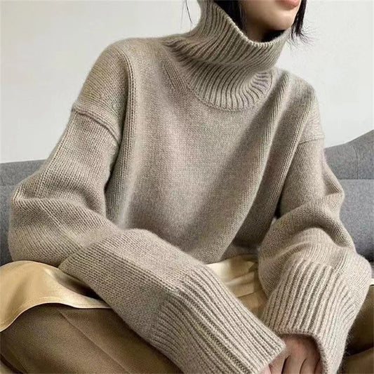 Women's Oversized Turtleneck Pullover