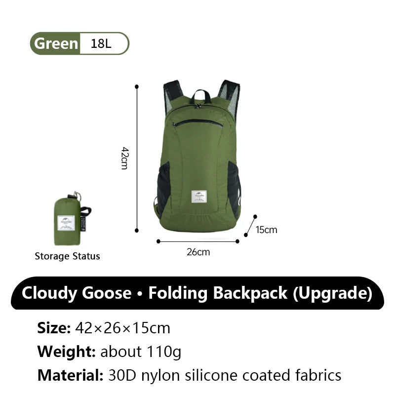 Naturehike Cloudy Goose Ultralight Pack-A-Bag Folding 30L Backpack: Freedom Unfolded