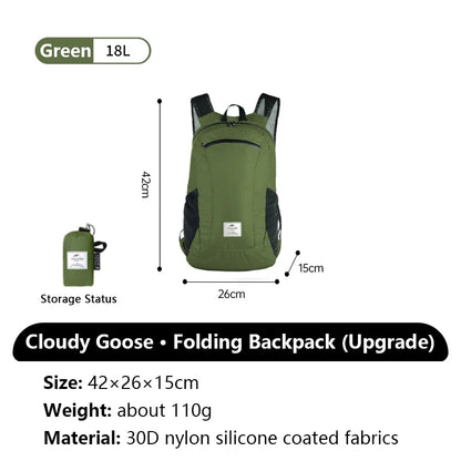 Naturehike Cloudy Goose Ultralight Pack-A-Bag Folding 30L Backpack: Freedom Unfolded