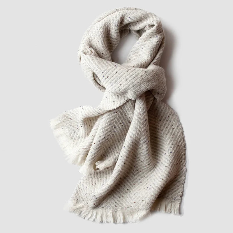 Luxury Women's Scarves | Cashmere & Wool Blend Herringbone Shawls