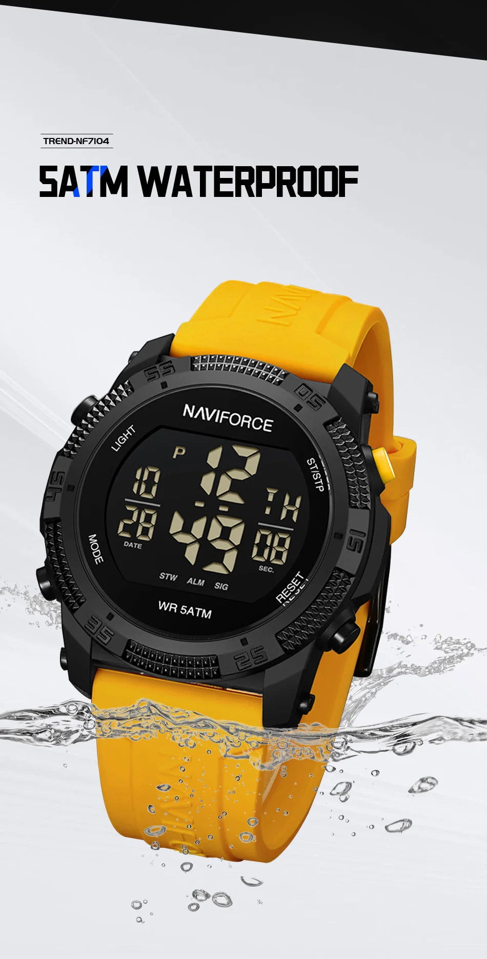The Navigator Digital Sports Watch - Engineered for the Urban Explorer NAVIFORCE NF7104