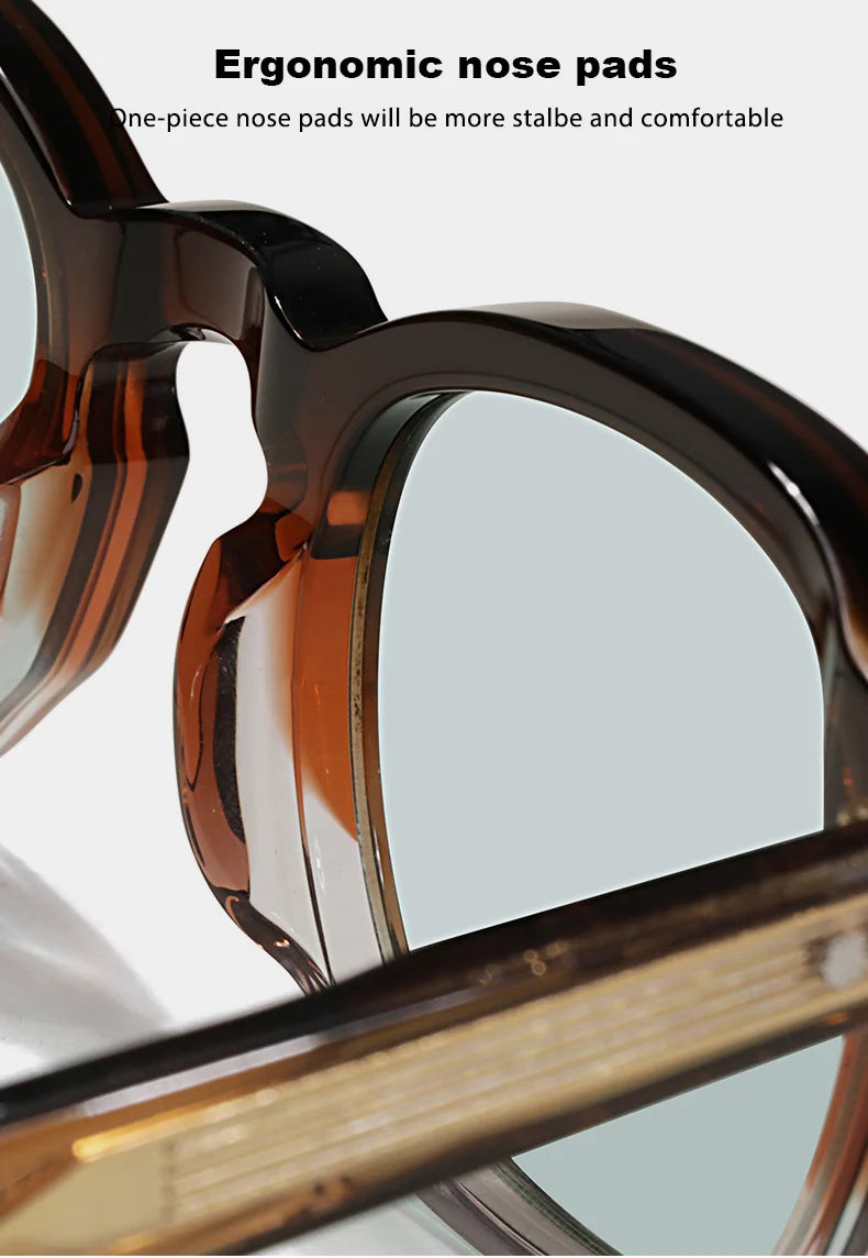 Handmade Round Frame Acetate Sunglasses | Premium Quality Men's & Women's UV400