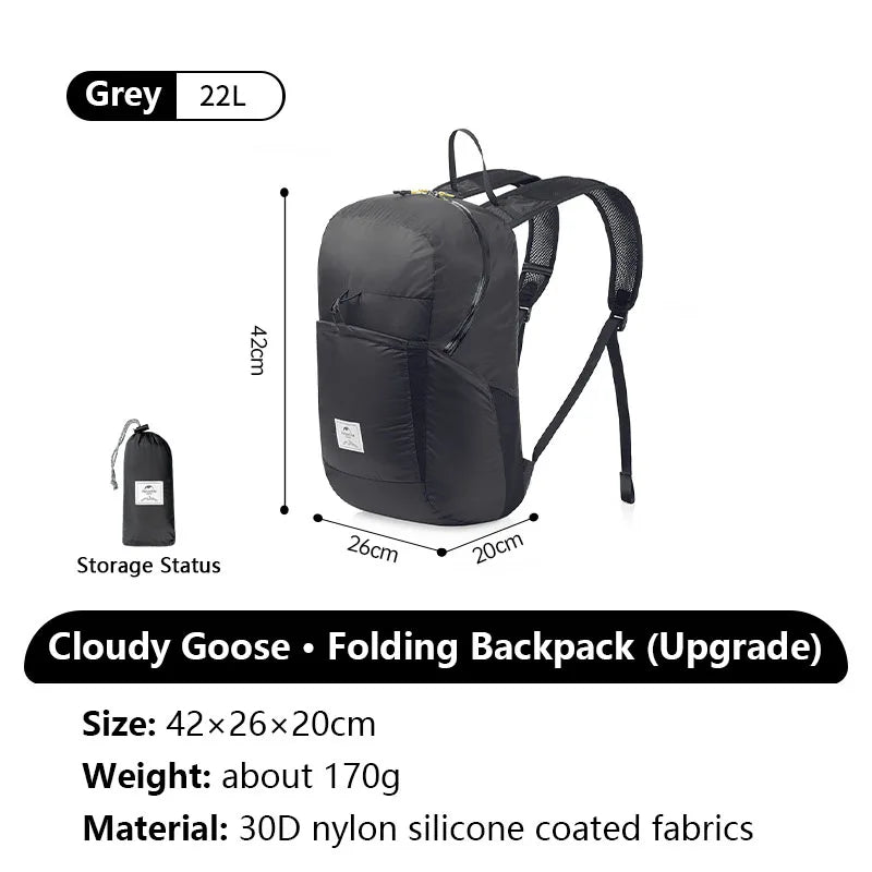 Naturehike Cloudy Goose Ultralight Pack-A-Bag Folding 30L Backpack: Freedom Unfolded