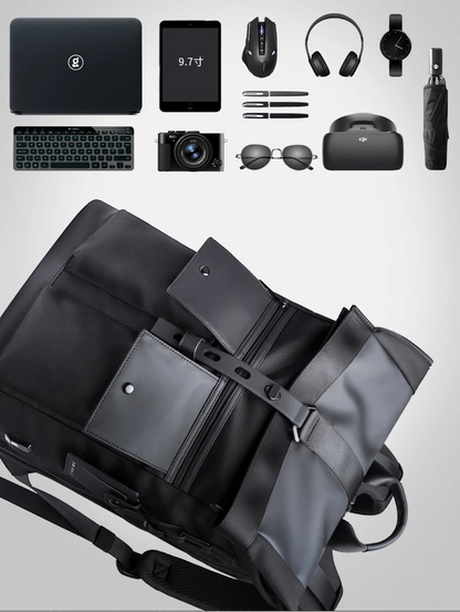 Bange Anti-Theft Urban Backpack 15.6” — Waterproof Softback with Belted Lock Detail