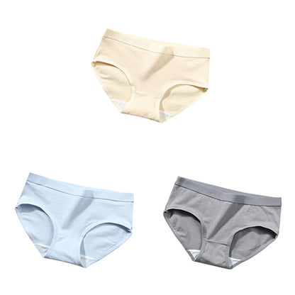 The Bauhaus Rhythm Set | Minimalist Mid-Rise Women's Cotton Briefs (3-Pack)