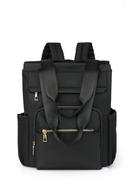 The Contemporary Carryall: Women's Chic Nylon Shoulder Backpack