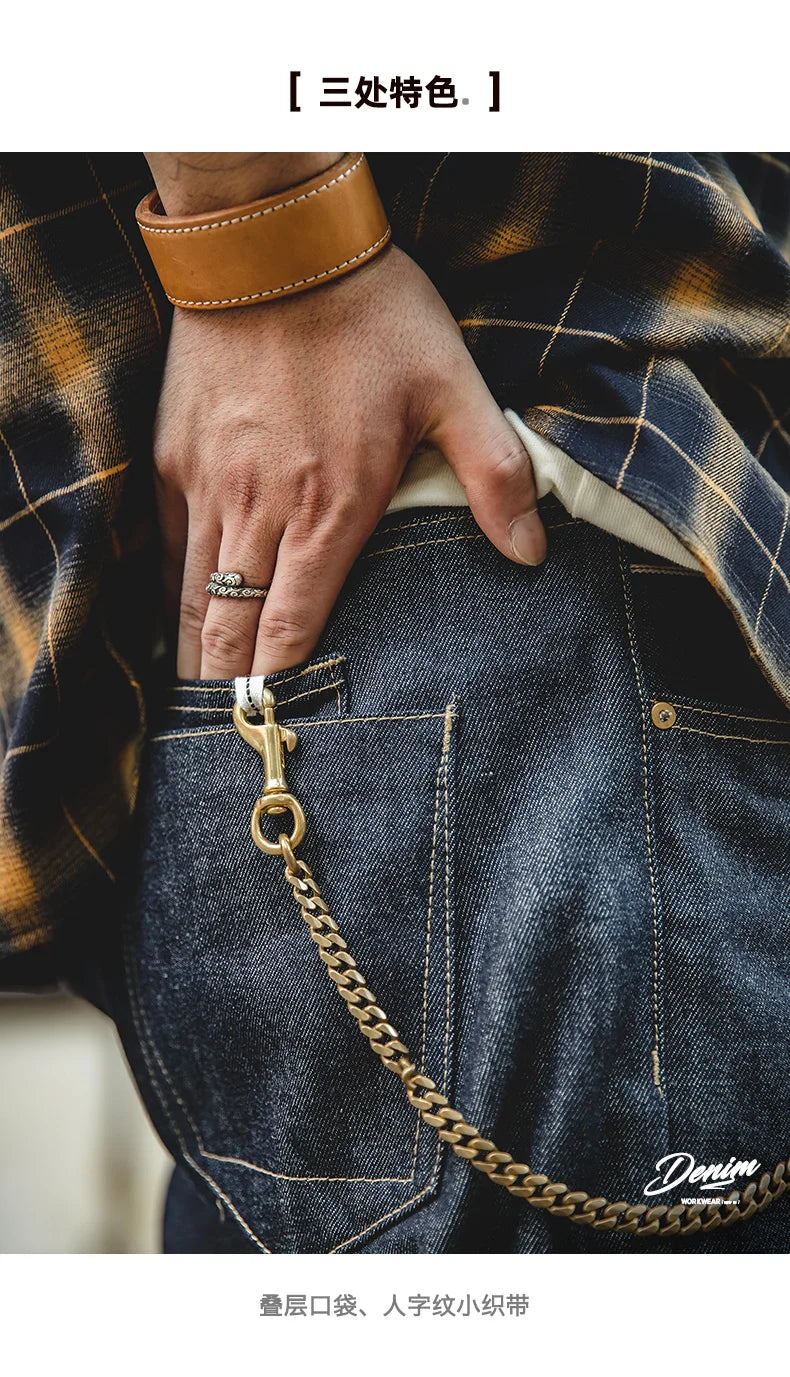 MADEN Slim Fit Straight Leg Jeans | "The Workwear" Original Selvedge Raw Rigid Denim