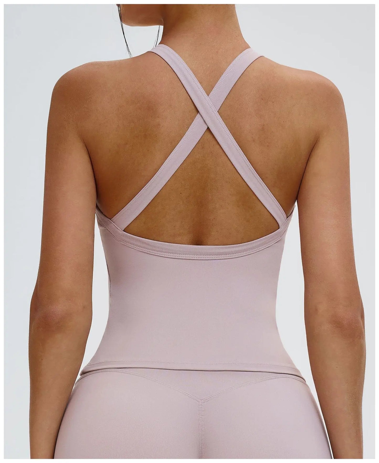 Zen in Motion: The Sculpted Women's Cross-Back Vest