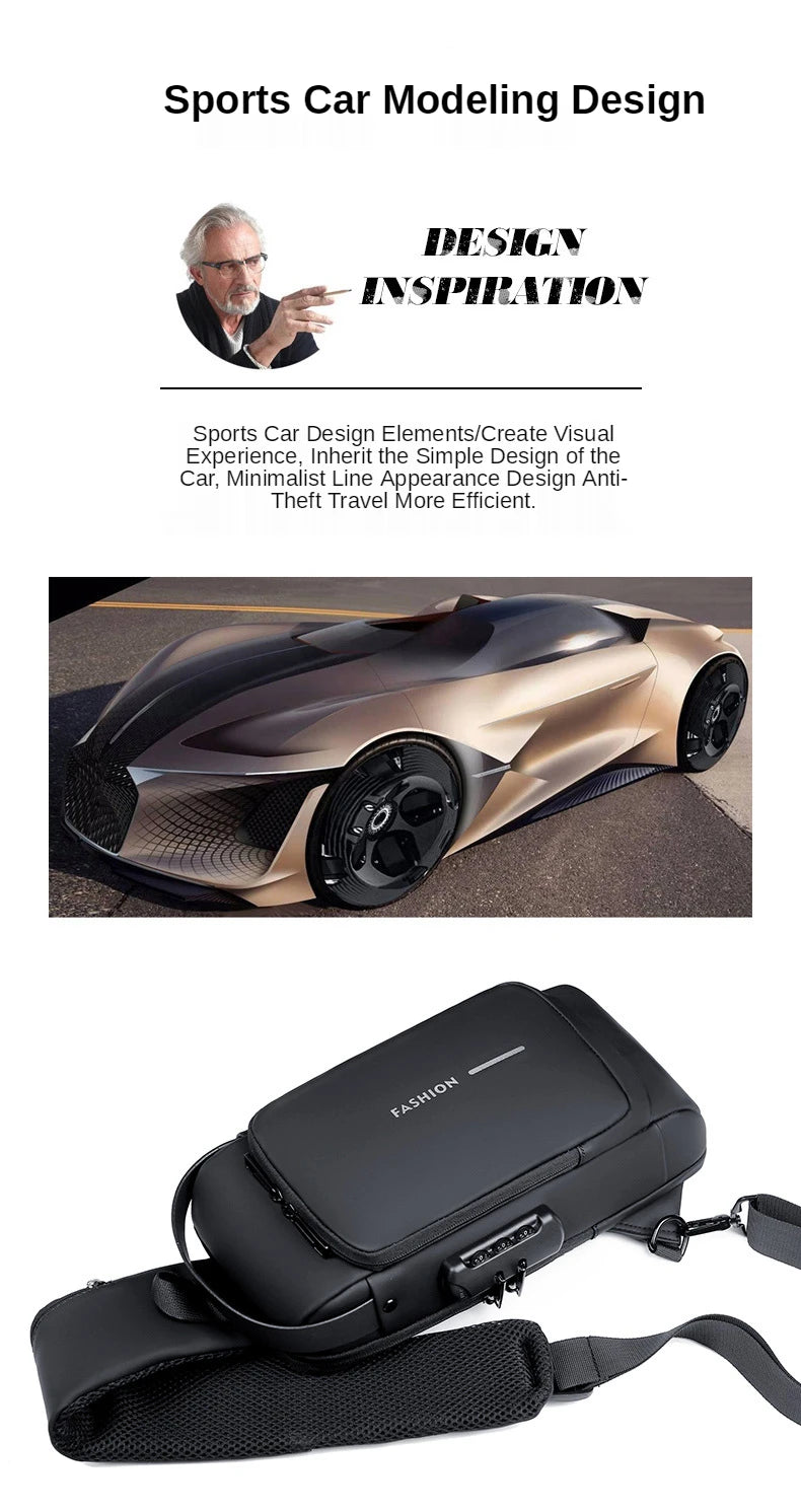 Men's Anti Theft Crossbody Bag