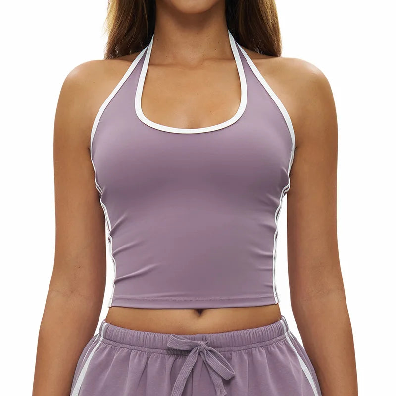 The Sculpt Halter: Retro-Chic Performance Sports Vest