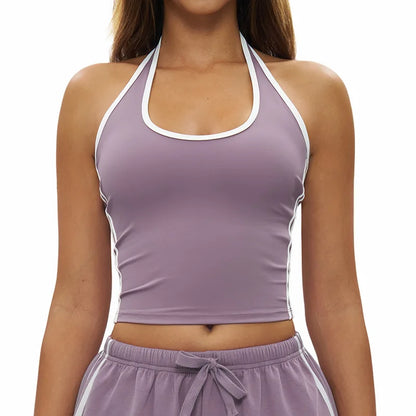 The Sculpt Halter: Retro-Chic Performance Sports Vest