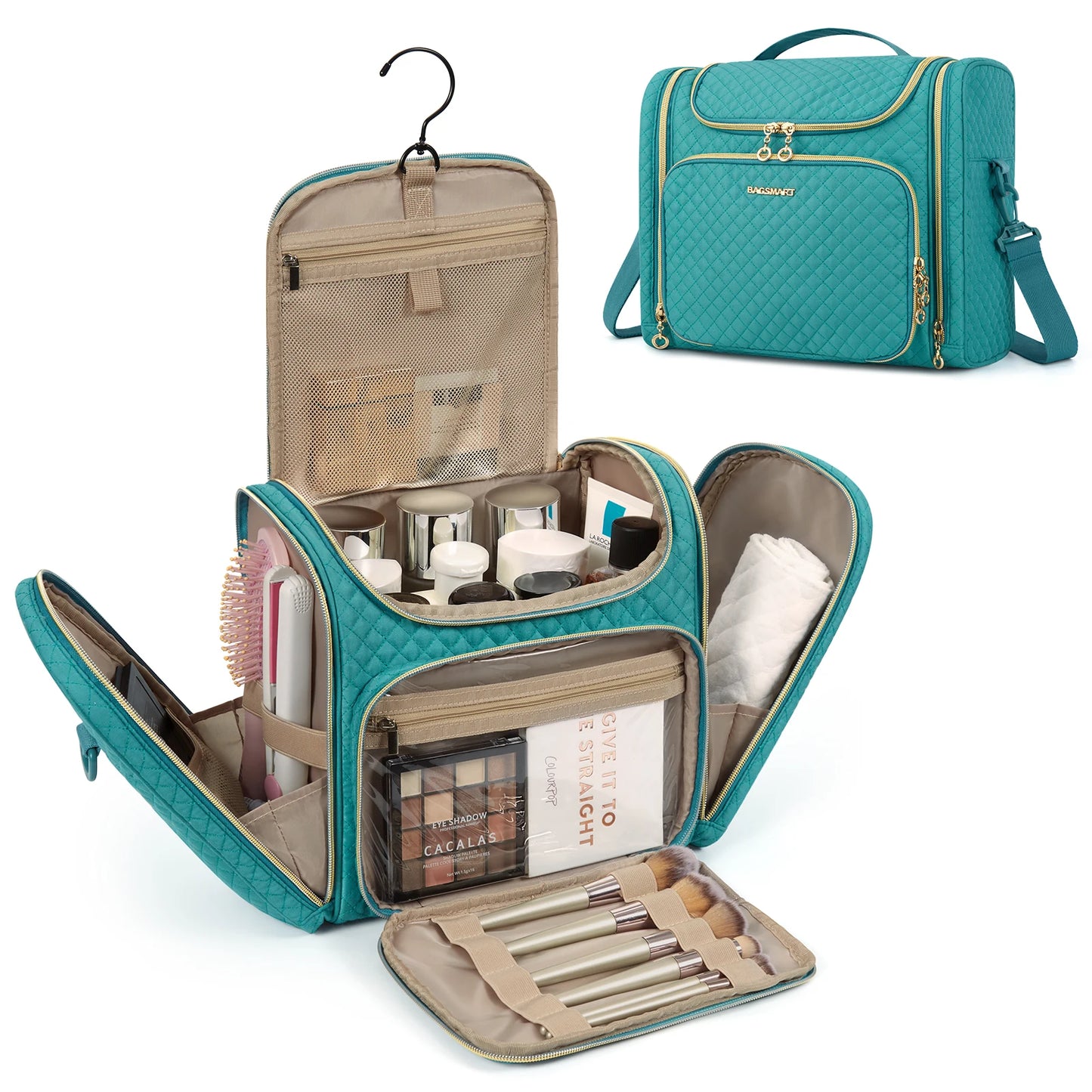 The 'Jetsetter' Quilted Beauty Organizer by BAGSMART