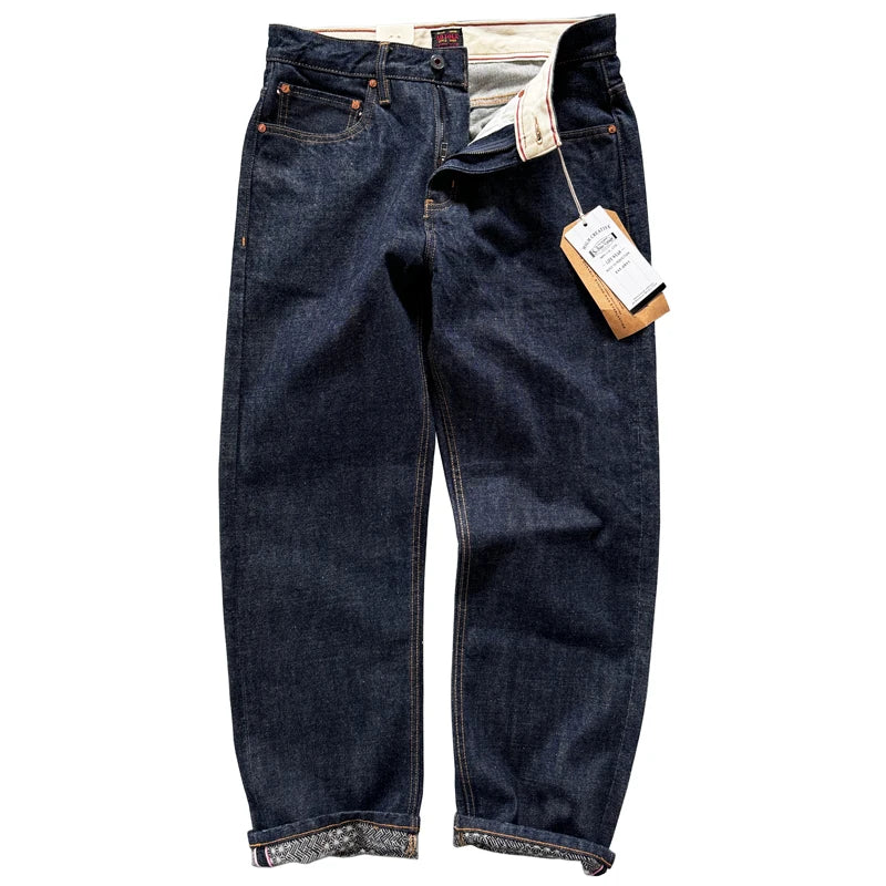 The Sakura Selvedge: Men's 16oz Japanese Heritage Straight-Leg Jeans