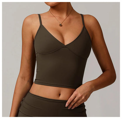 Women's V-Neck Gym Yoga Vest