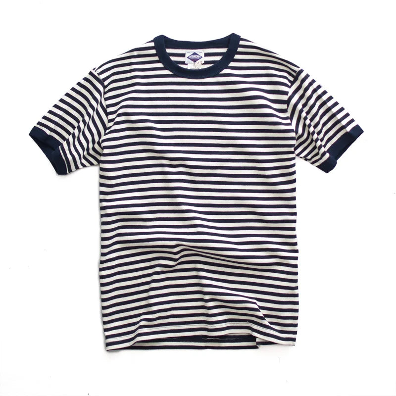 The Mariner Heavyweight Men's Authentic Nautical Sailor Stripe T-Shirt