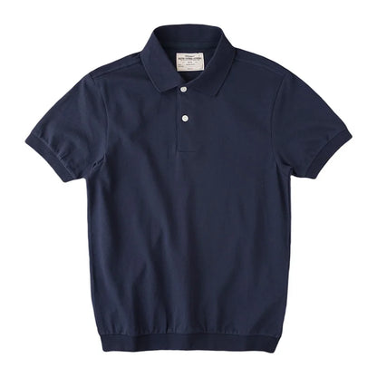 Men’s American Retro Cotton Polo Shirt