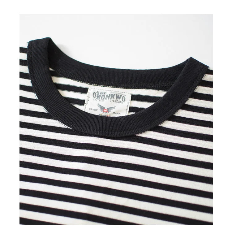 The Mariner Heavyweight Men's Authentic Nautical Sailor Stripe T-Shirt